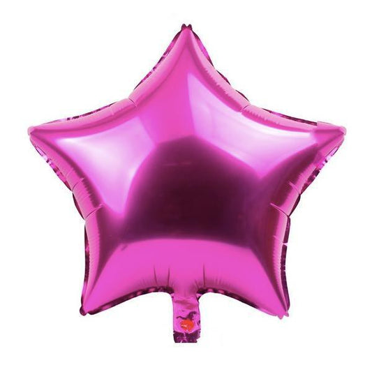 Baloane Folie Forma Stea 5 colturi, Roz - nuria.store.ro