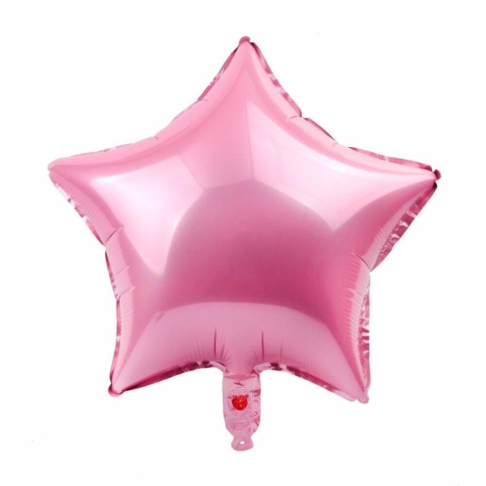 Baloane Folie Forma Stea 5 colturi, Roz deschis - nuria.store.ro