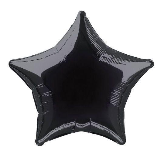 Baloane Folie Forma Stea 5 colturi, Negru - nuria.store.ro