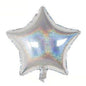 Baloane Folie Forma Stea 5 colturi, Argintiu Holografic - nuria.store.ro