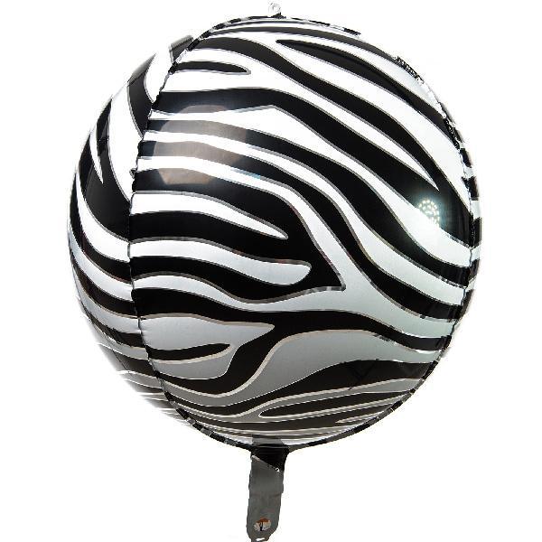 Balon Folie Sfera, 3D, Zebra, 60 cm - nuria.store.ro