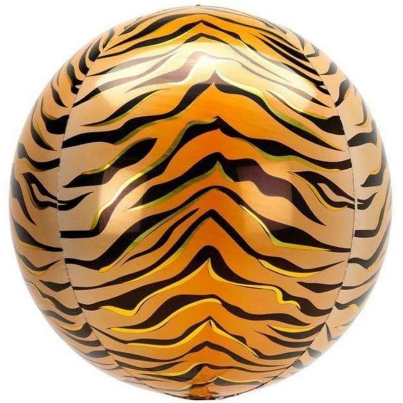 Balon Folie Sfera, 3D, Tigru, 60 cm - nuria.store.ro