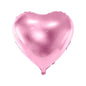 Balon Folie, Forma Inima, Roz Lucios - 45 cm - nuria.store.ro