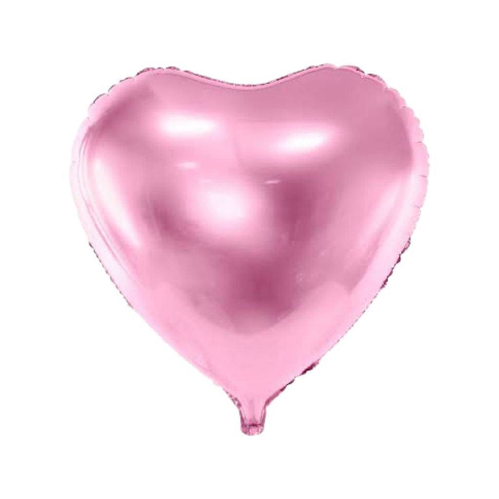 Balon Folie, Forma Inima, Roz Lucios - 45 cm - nuria.store.ro