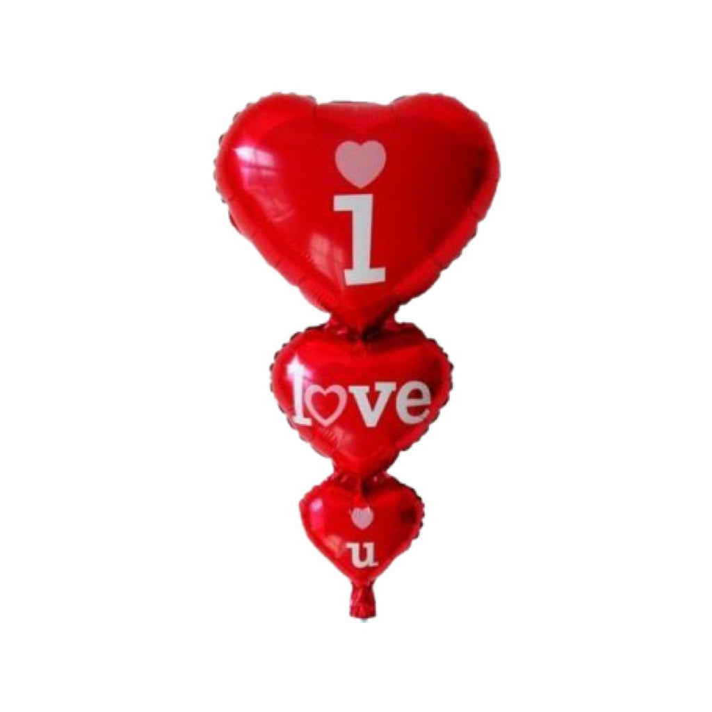 Balon Folie, Forma Inimi Rosii cu Text "I Love You" - nuria.store.ro