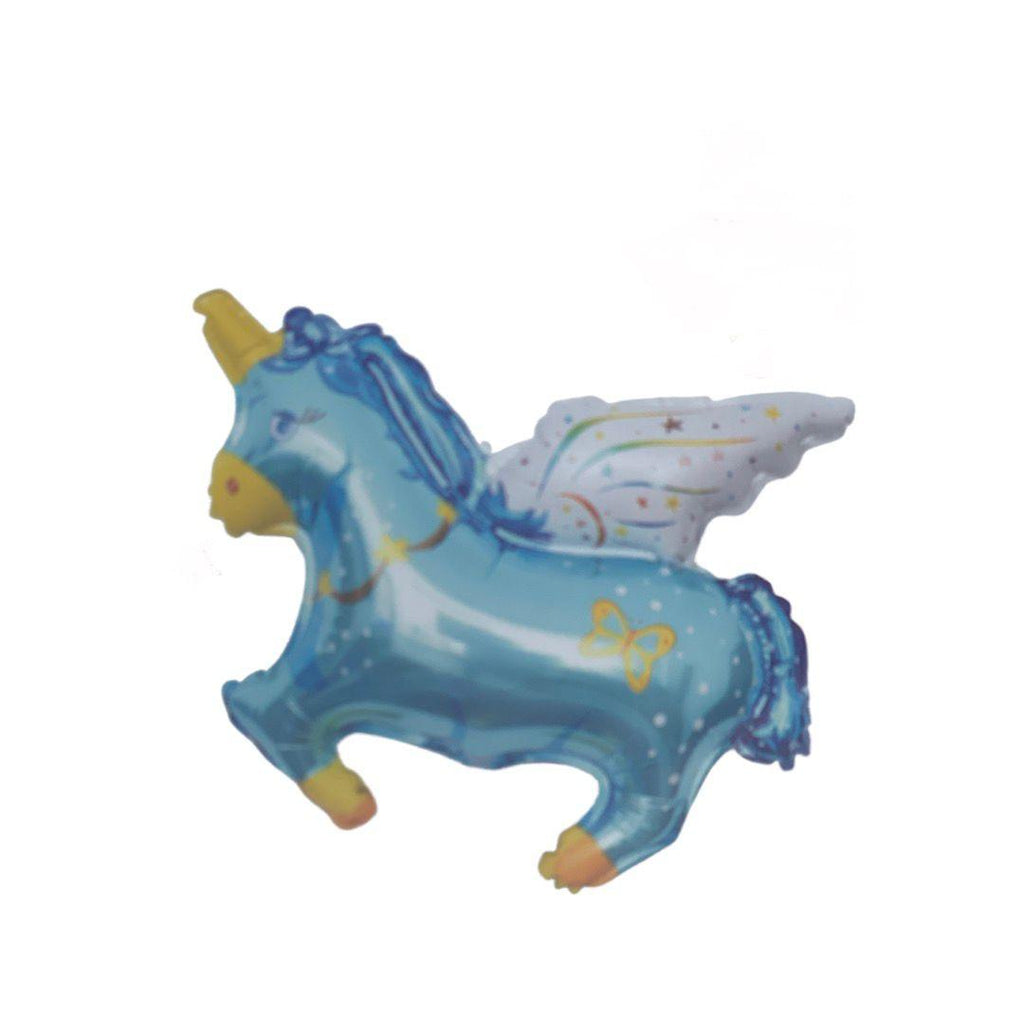 Balon Folie Figurina Unicorn Albastru - 79 cm - nuria.store.ro